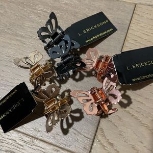L. Erickson Butterfly Metal Jaw 6 jaws rose gold / gold / black